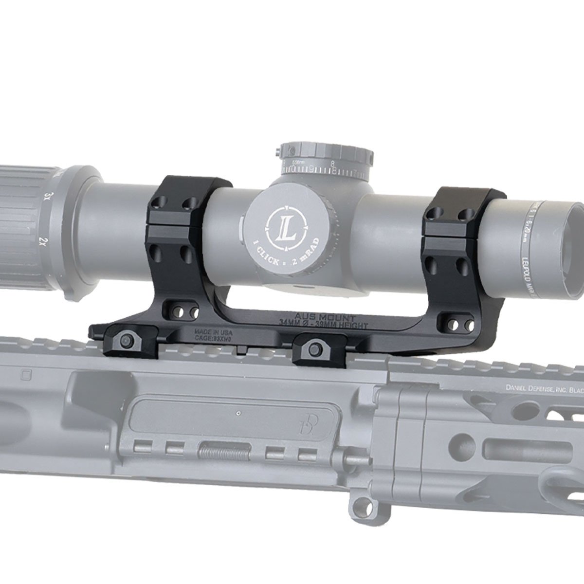 Reptilia Corp 34mm 1.54" 0 MOA AUS Optic Mount Black