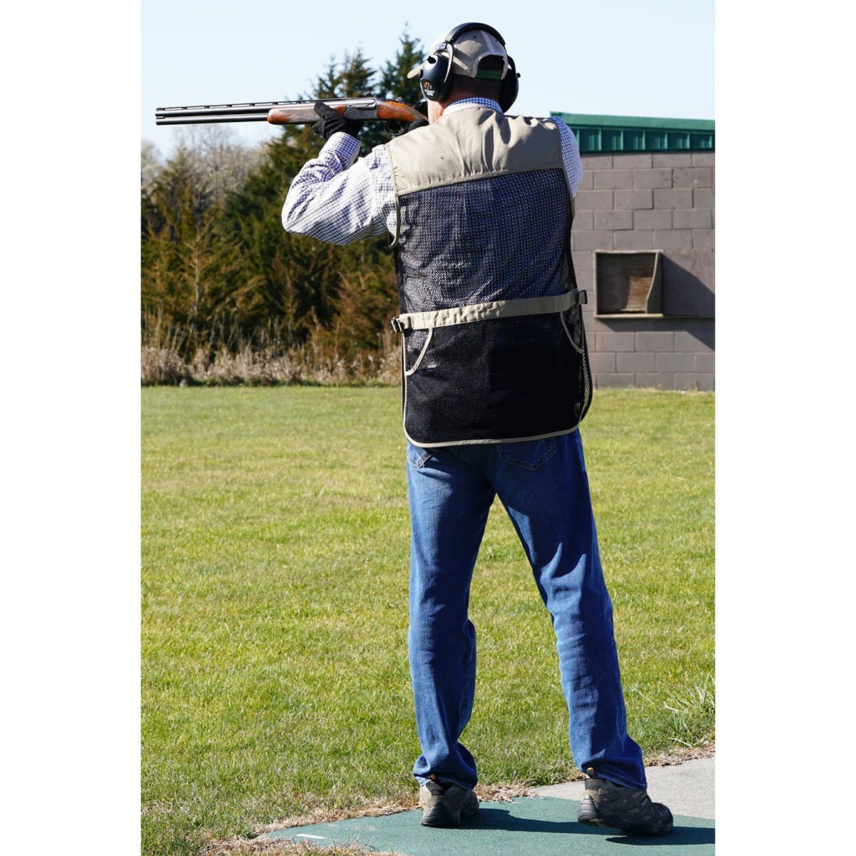 BOB ALLEN Full Mesh Dual Pad Shooting Vest Khaki M - Image 2