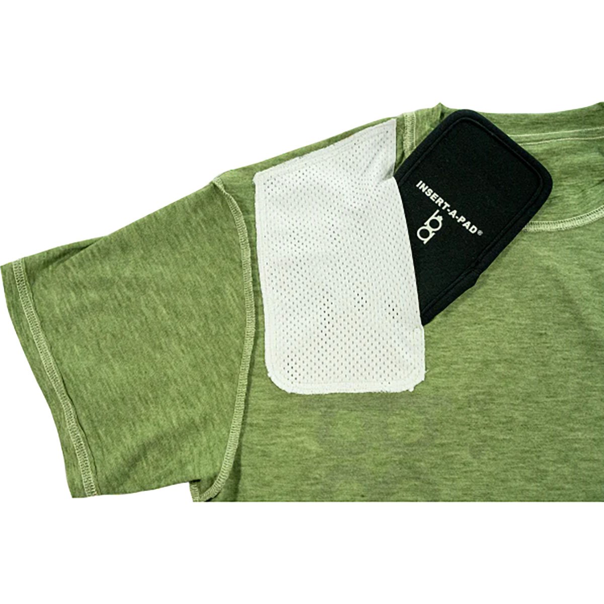 BOB ALLEN Shooting T-Shirt With Insert-A-Pad Green XL - Image 2