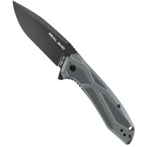Real Avid RAV-2 Drop Point Folding Carry Knife, Black Oxide