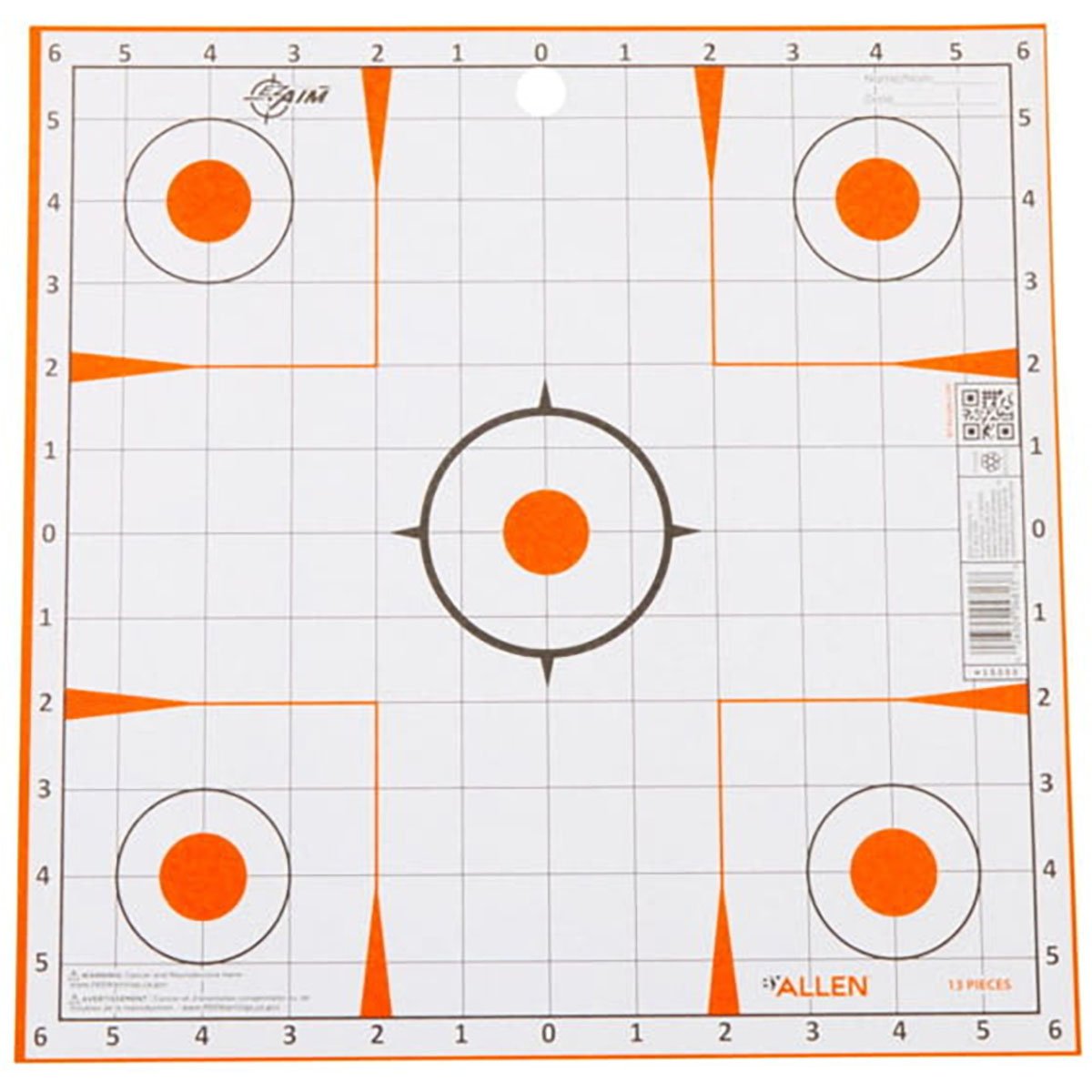 Allen Co EZ Aim Sight-In Grid 12"x12" Paper Shooting Targets, 13-Pack