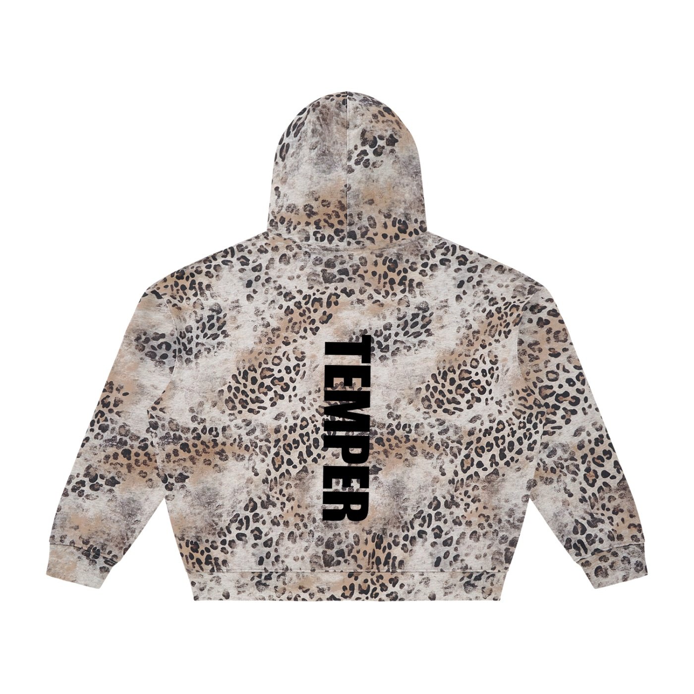 Unisex Vintage Wash Leopard Full Zip Hoodie - Image 2