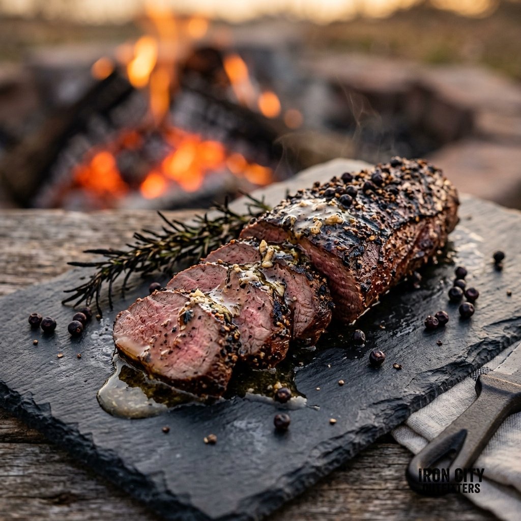 Embers, Not Iron: Direct-Fire Searing a Juniper-Crusted Venison Backstrap