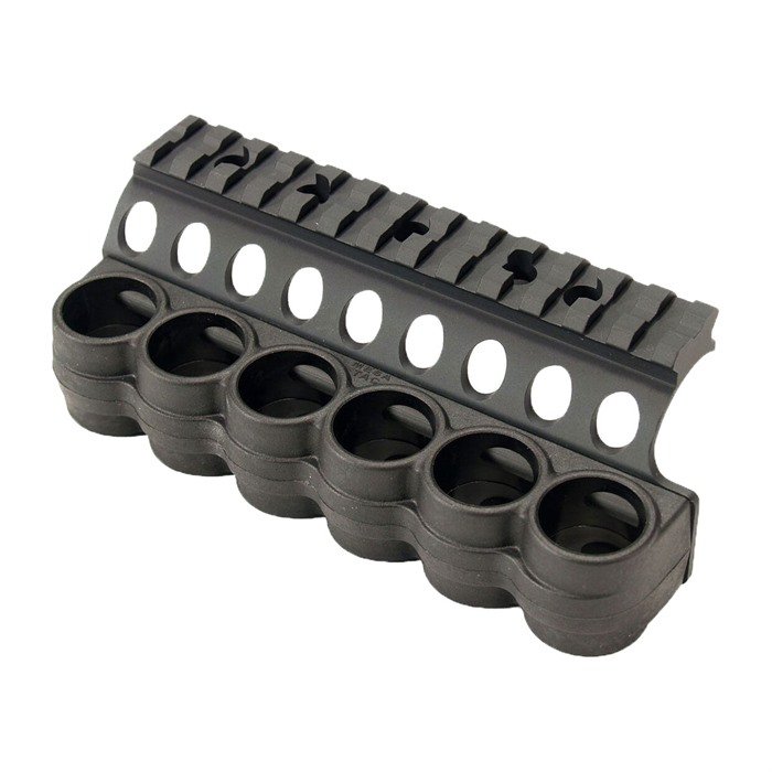 Mesa Tactical SureShell Polymer Carrier & Rail, Fits Benelli M4, 12 Gauge, 6-Round
