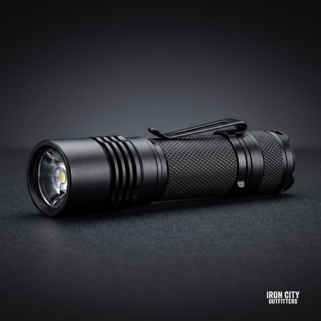 SureFire EDCL1-T tactical EDC flashlight, studio product shot, Iron City Outfitters