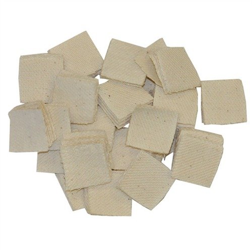 Brownells Heavy Duty Cotton Square Patches, .875"/.22-.25 CAL, 100-Pack