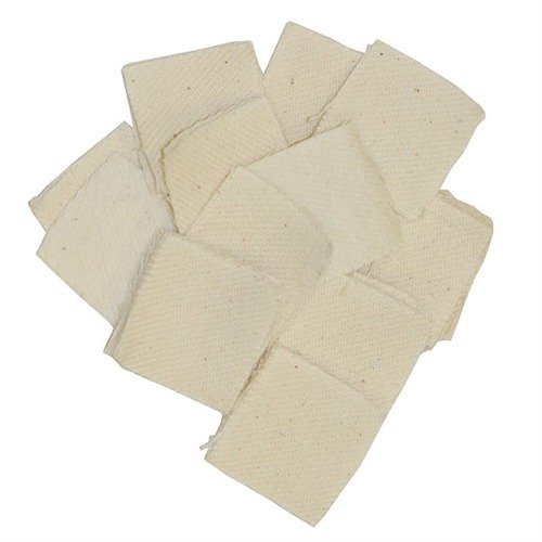 Brownells Heavy Duty Cotton Square Patches, 1.25"/.30-.35 CAL, 100-Pack